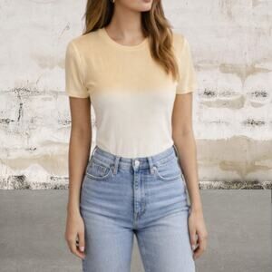 Elodie NWOT Women's Crewneck Rib Knit Bodysuit in White-Size Large